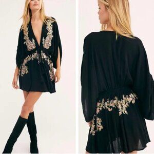 NWOT Goth Free People Gauze Embroidered Pretty Pineapple Dress Cover